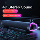 Alto- falante 4D Computer Wired Loudspeaker Bluetooth 5.0 Bar Stereo Sound Subwoofer Surround Soundbar Speaker For Macbook Laptop Notebook PC