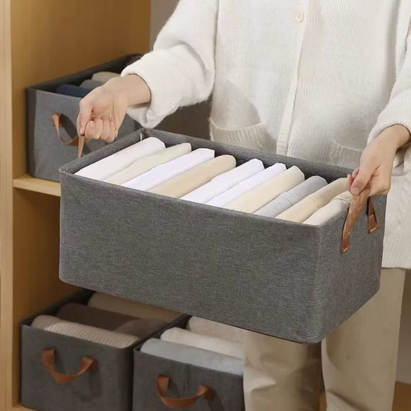 Kit 3 Caixas Organizadoras Dobráveis – Guarda-Roupas Sempre Organizado