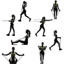 Kit de Extensores Elásticos 11 Peças: Fortalecimento Muscular e Treino Funcional