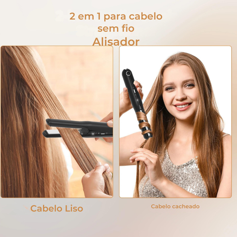 Alisador Sem Fio Recarregável